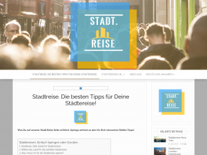 Screenshot des Blogs Stadtreise