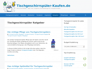 Screenshot des Blogs Tischgeschirrspueler-Kaufen.de