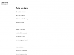 Screenshot des Blogs Gedichte