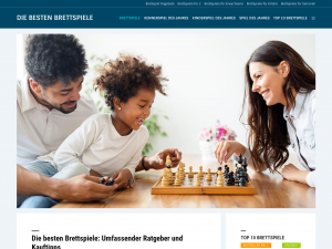 Screenshot des Blogs Brettspiele statt PlayStation & Co