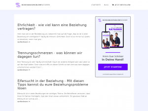 Screenshot des Blogs Ratgeber Beziehungsprobleme