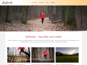 Screenshot des Blogs Laufblog laufmania