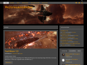 Screenshot des Blogs Weltraumnomaden