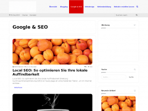 Screenshot des Blogs SEO & Webdesign Blog