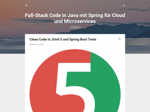 Screenshot des Blogs Full-Stack Code in Java mit Spring für Cloud und Microservices