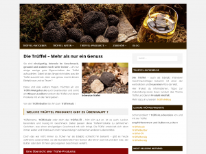 Screenshot des Blogs Infos und Tipps rundum die Trüffel