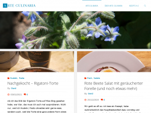 Screenshot des Blogs Arteculinaria – Gerds Foodblog