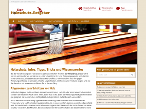 Screenshot des Blogs Holzschutz