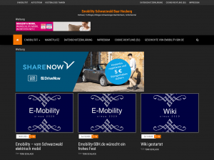 Screenshot des Blogs Emobility Schwarzwald Baar Heuberg