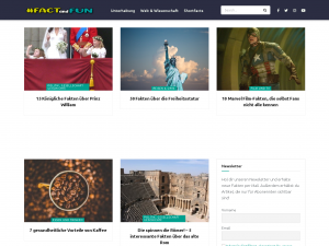 Screenshot des Blogs Fact and Fun