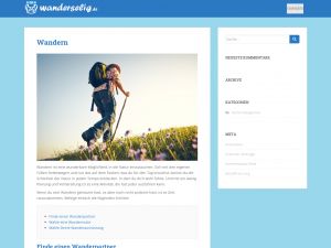 Screenshot des Blogs wanderselig.de