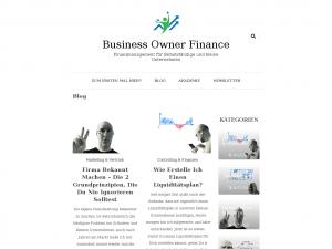 Screenshot des Blogs Business Owner Finance