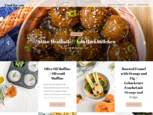 Screenshot des Blogs Food for you