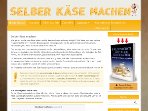 Screenshot des Blogs Käse selber machen