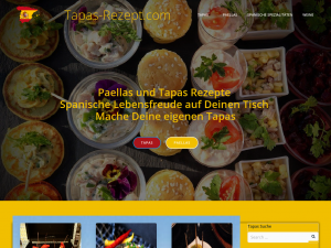 Screenshot des Blogs Tapas Rezepte – spanische Spezialitäten