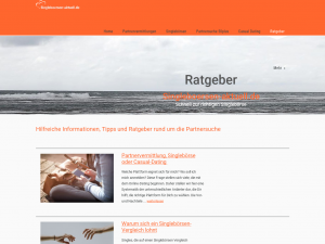 Screenshot des Blogs Hilfreiche Informationen, Tipps und Ratgeber rund um die Partnersuche