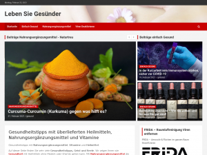 Screenshot des Blogs Leben Sie Gesünder