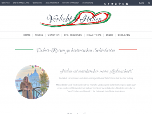 Screenshot des Blogs Verliebt in Italien