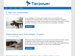 Screenshot des Blogs tierpower.de
