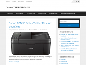 Screenshot des Blogs canontreiberde.com