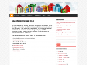 Screenshot des Blogs Verschenke Mich – Deine kreativen Geschenkideen
