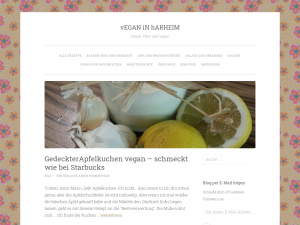 Screenshot des Blogs vEGANiNhARHEIM