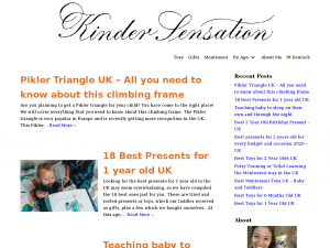 Screenshot des Blogs KinderSensation