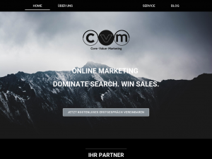 Screenshot des Blogs Core Value Marketing