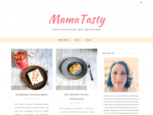 Screenshot des Blogs Mamatasty – Familienküche gut gemanagt