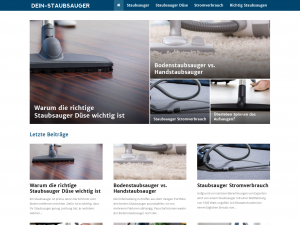 Screenshot des Blogs Dein-Staubsauger.de – Staubsauger und Zubehör