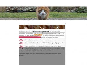 Screenshot des Blogs Katzenfutter von Anifit