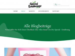 Screenshot des Blogs Spezial- Ernährungs-Blog