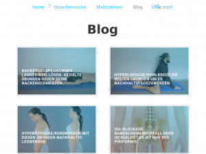 Screenshot des Blogs Schmerzfreiheitleben