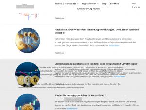Screenshot des Blogs Cryptoeinfach.de