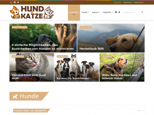 Screenshot des Blogs Hund & Katze Ratgeber
