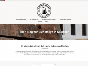 Screenshot des Blogs Der Blog rund um das Bier und die Bierrallye in München
