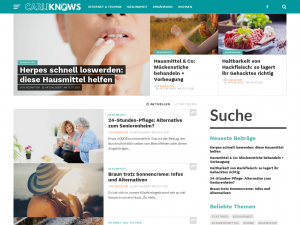 Screenshot des Blogs Carli-Knows.de – Besser wissen. Besser leben.