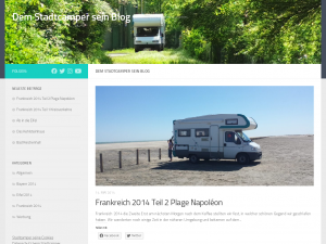 Screenshot des Blogs Dem Stadtcamper Blog