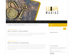 Screenshot des Blogs Escape Maniac