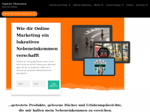 Screenshot des Blogs Tägliche Motivation