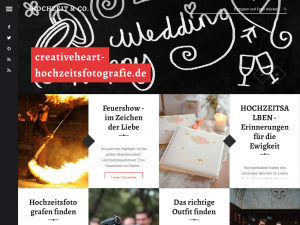 Screenshot des Blogs Hochzeit & Co. creativeheart-hochzeitsfotografie.de