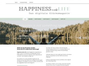 Screenshot des Blogs Happiness meets Life