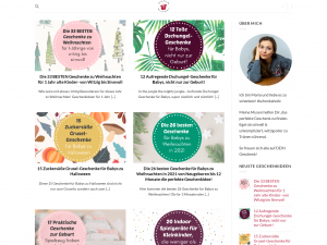 Screenshot des Blogs Maria und die Geschenke