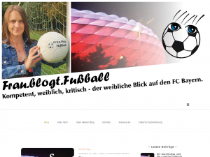 Screenshot des Blogs Frau.blogt.Fußball: Kompetent, weiblich, kritisch – der weibliche Blick auf den FC Bayern