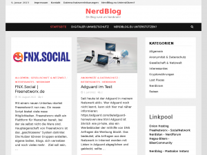 Screenshot des Blogs NerdBlog