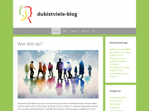 Screenshot des Blogs dubistviele-blog – Erkunde deine Innenwelt