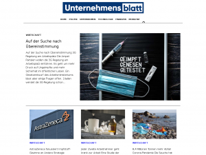 Screenshot des Blogs Unternehmensblatt Deutschland