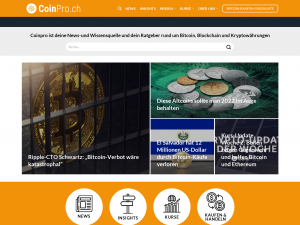 Screenshot des Blogs CoinPro.ch