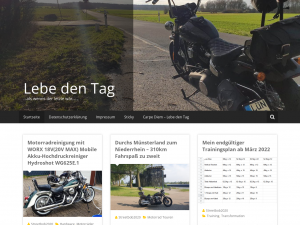 Screenshot des Blogs Lebe den Tag