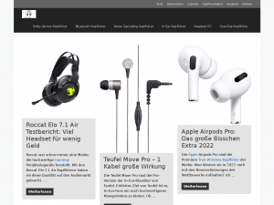 Screenshot des Blogs Kopfhörer & Headset